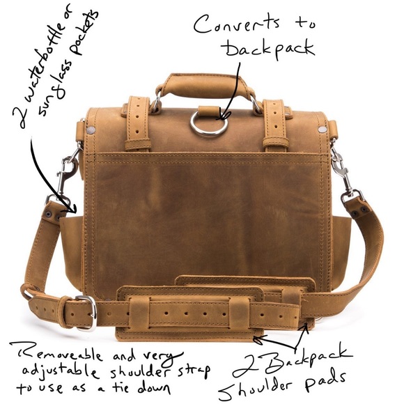 COPY - World Famous Saddleback large classic leather briefcase carry bag